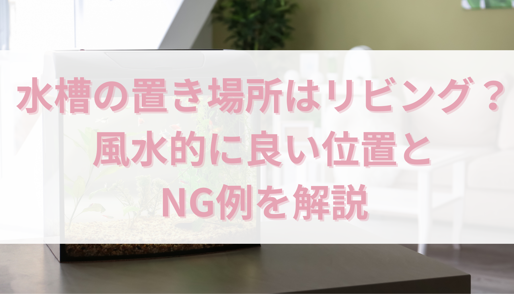 水槽の置き場所はリビング？風水的に良い位置とNG例を解説 - 幸運ラボ